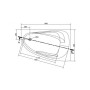 Ванна Cersanit JOANNA NEW 150 X 95 асимметричная Правая + ножки, S301-168