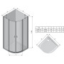 Кутова душова кабіна Ravak CHROME CSKK 4 - 80 Transparent білий профіль безпечне скло 3Q140100Z1