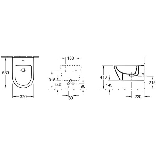 Биде подвесное Villeroy & Boch OMNIA ARCHITECTURE 54840001