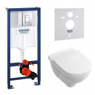 Комплект: Инсталляционная система Grohe Rapid SL 38772001 + подвесной унитаз V&B O.Novo с крышкой, 5660HR01+38772001+37131000