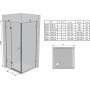 Душова штора Ravak BRILLIANT BSDPS - 120x80 L Transparent, хром, безпечне скло, 0ULG4A00Z1