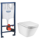 Комплект: Инсталляция Grohe RAPID SL + ROCA the GAP безободковый подвесной унитаз с сиденьем, A34H47C000+38721001+37131000