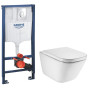 Комплект: Інсталяція Grohe RAPID SL + ROCA the GAP безободковий підвісний унітаз з сидінням, A34H47C000+38721001+37131000
