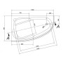 Ванна Cersanit JOANNA NEW 160x95 асимметричная Левая + ножки S301-170