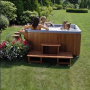 Сосновая лестница для мини-бассейна PoolSPA (2 ступени), PI9000241