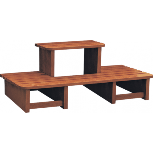 Сосновая лестница для мини-бассейна PoolSPA (2 ступени), PI9000241