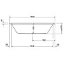 Ванна прямоугольная Duravit D-Code 180x80, без ножек, 700101000000000
