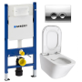 Інсталяція GEBERIT Duofix 458.126.00.1 + підвісний унітаз Roca the GAP з кришкою, A34H47C000+458.126.00.1+115.125.21.1