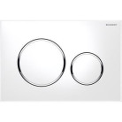 Кнопка смыва Geberit SIGMA 20, двойной смыв, пластик, белый/хром, 115.882.KJ.1