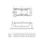 Ванна акриловая Excellent Canyon II 150 WAEX.CNN15WH+RCR