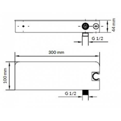 Душевой набор Excellent Fix-Fitem Clif AREX.SS.040CR
