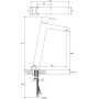 Смеситель для умывальника Ravak 10° Free TD F 015.00 X070130 высокий