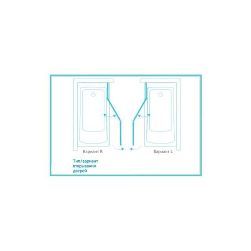 Шторка на ванну Kollerpool QP97 L/R Transparent (прозоре скло)