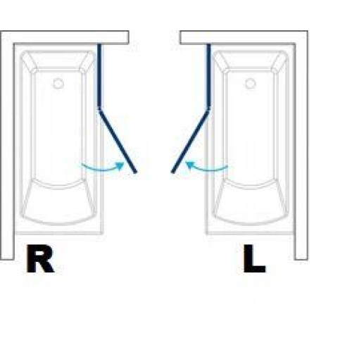 Шторка на ванну Kollerpool QP97 L/R Transparent (прозоре скло)