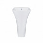 Раковина напольная моноблок Qtap Crow 45x43,5x83,5 White с донным клапаном QT0511G315W