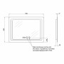 Зеркало Qtap Mideya 70x50 (DC-F902) с LED-подсветкой и антизапотеванием QT2078F902W