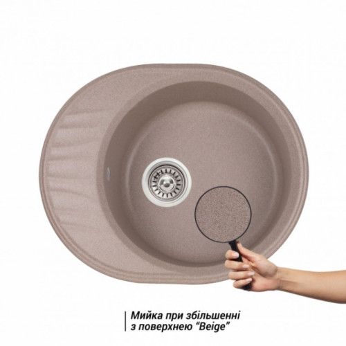 Кухонна мийка Qtap CS 6151 Beige (QT6151BEI551)