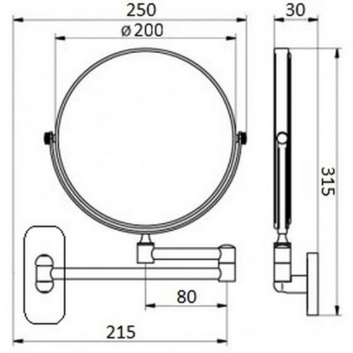 Зеркало косметическое Qtap Liberty CRM 1147