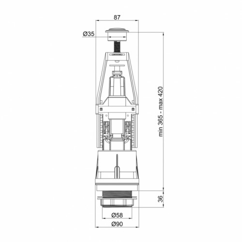 Сливной механизм для унитаза Lidz (WHI) 60 02 K001 00 LIDZWHI6002K00100