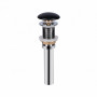 Раковина Qtap Kolibri 41x41x15 Matt black з донним клапаном QT10112144MBMB