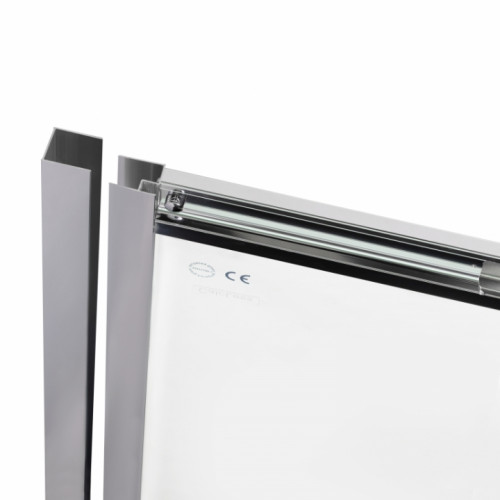 Душевая дверь в нишу Qtap Taurus CRM2012-13.C6 120-130x185 см, стекло Clear 6 мм, покрытие CalcLess TAUCRM201213C6