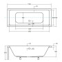 Панель для ванни BESCO QUADRO 170x75 комплект (передня + збоку), QUADRO/170/75