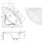 Ванна акриловая BESCO MIA 140x140 00000013591