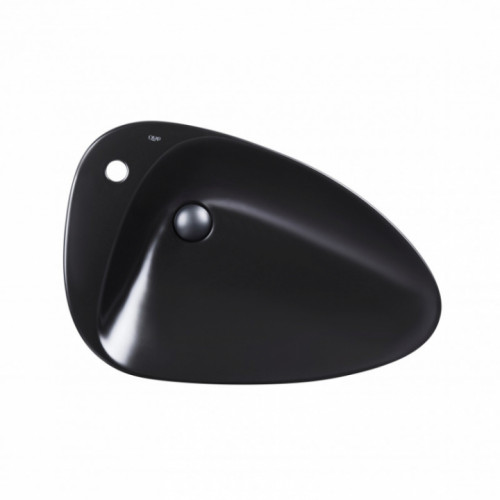 Раковина-чаша Qtap Leo 69,5x46x11,5 Matt black з донним клапаном QT1111A089TMB