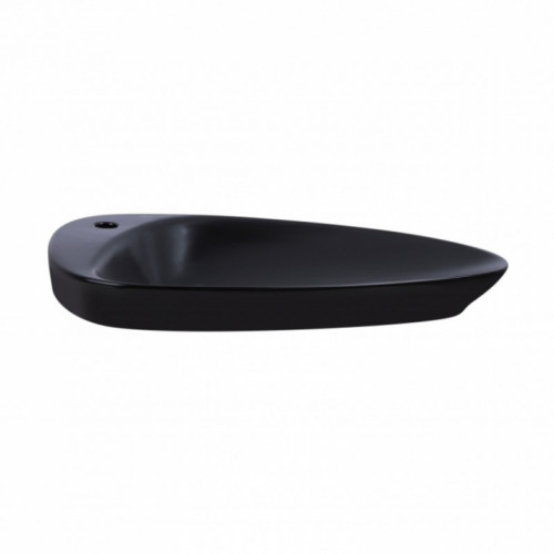 Раковина-чаша Qtap Leo 69,5x46x11,5 Matt black з донним клапаном QT1111A089TMB