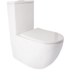 Унитаз-компакт Qtap Jay WHI 2176P безободковый с сидением дюропласт soft-close QT07222176W