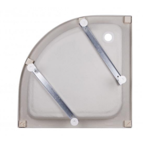 Душевая кабина Lidz Latwa SC80x80.SAT.MID.GR полукруглая, стекло тон. 4 мм + Душевой поддон KAPIELKA ST80x80x26, LLSC8080SATMIDGR2SET