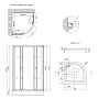 Душевая кабина Lidz Latwa SC90x90.SAT.LOW.FR, стекло Frost 4 мм + поддон Kupala LLSC9090SATLOWFR2SET