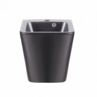 Раковина подвесная моноблок Qtap Tern 37x41x40 Matt black с донным клапаном QT1711G808MB