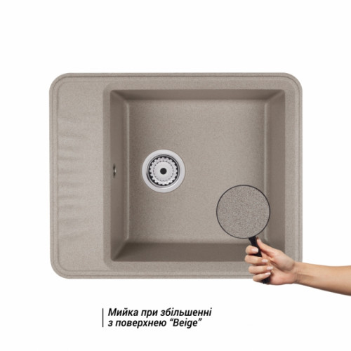 Кухонна мийка Qtap CS 6250 Beige (QT6250BEI551)