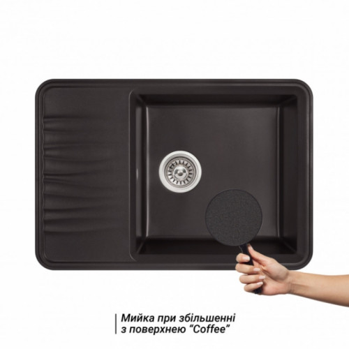 Кухонна мийка Qtap CS 7440 Coffee (QT7440COF551)