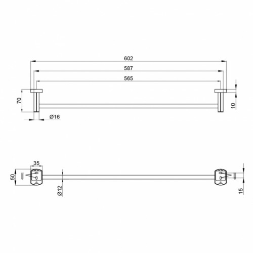 Полотенцедержатель Qtap Liberty BLM 1124 QTLIBBLM1123