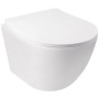 Унитаз подвесной Qtap Jay WHI 5176 безободковый с сидением дюропласт soft-close QT07335176W
