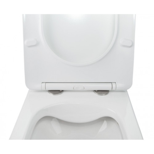 Унитаз подвесной Qtap Jay WHI 5176 безободковый с сидением дюропласт soft-close QT07335176W