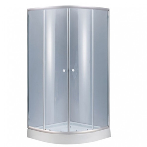 Душевая кабина Lidz Latwa SC80x80.SAT.LOW.GR, стекло Frost 4мм + Душевой поддон KAPIELKA ST80x80x15 LLASC8080SLGSET