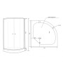 Душевая кабина Lidz Latwa SC80x80.SAT.LOW.GR, стекло Frost 4мм + Душевой поддон KAPIELKA ST80x80x15 LLASC8080SLGSET