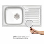 Кухонна мийка Qtap 7843 0,8 мм Satin (QT7843SAT08)