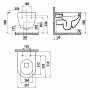Подвесной унитаз CREAVIT FREE FE322-11CM00E-0000 + сиденье Soft Close KC0903.01.0800E