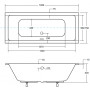 Ванна акриловая BESCO QUADRO SLIM 165х75