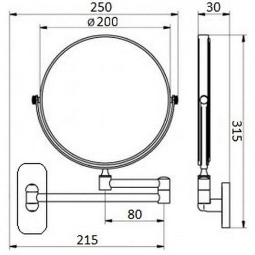 Зеркало косметическое Qtap Liberty ANT 1147