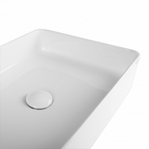 Раковина-чаша Qtap Tern 50x35x14,5 White з донним клапаном QT1711A055W