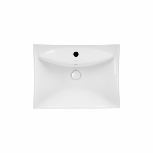 Раковина підвісна моноблок Qtap Presto 600х450х405mm White з донним клапаном (QT2411G822W)