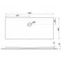 Піддон прямокутний Polimat PACYFIK 160x80x4,5 00783