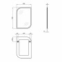 Зеркало Qtap Scorpio 49x70 Black QT1478FL8130AB