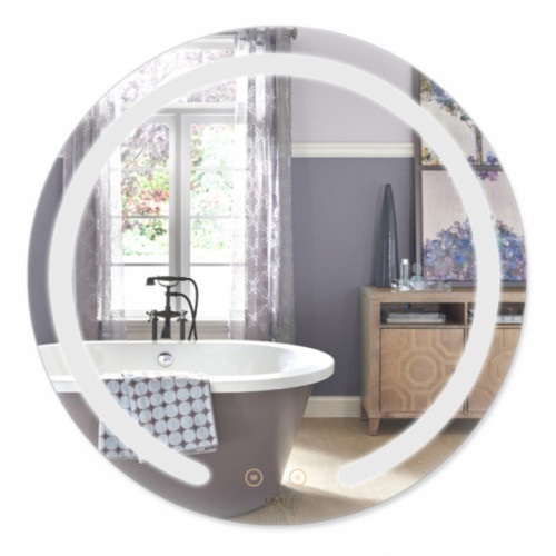Зеркало Qtap Mideya 60x60 (DC-B802) с LED-подсветкой и антизапотеванием QT2078B802W