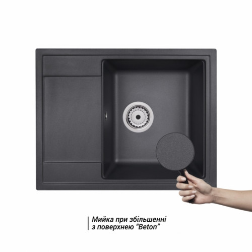 Кухонна мийка Qtap CS 6450 Beton (QT6450BET502)